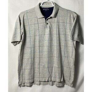 Regatta Polo Shirt Mens Size M Gray Striped